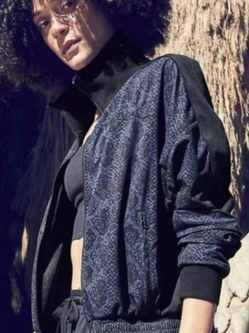 Athleta Brooklyn Track Bomber Jacket in Snakeskin Print